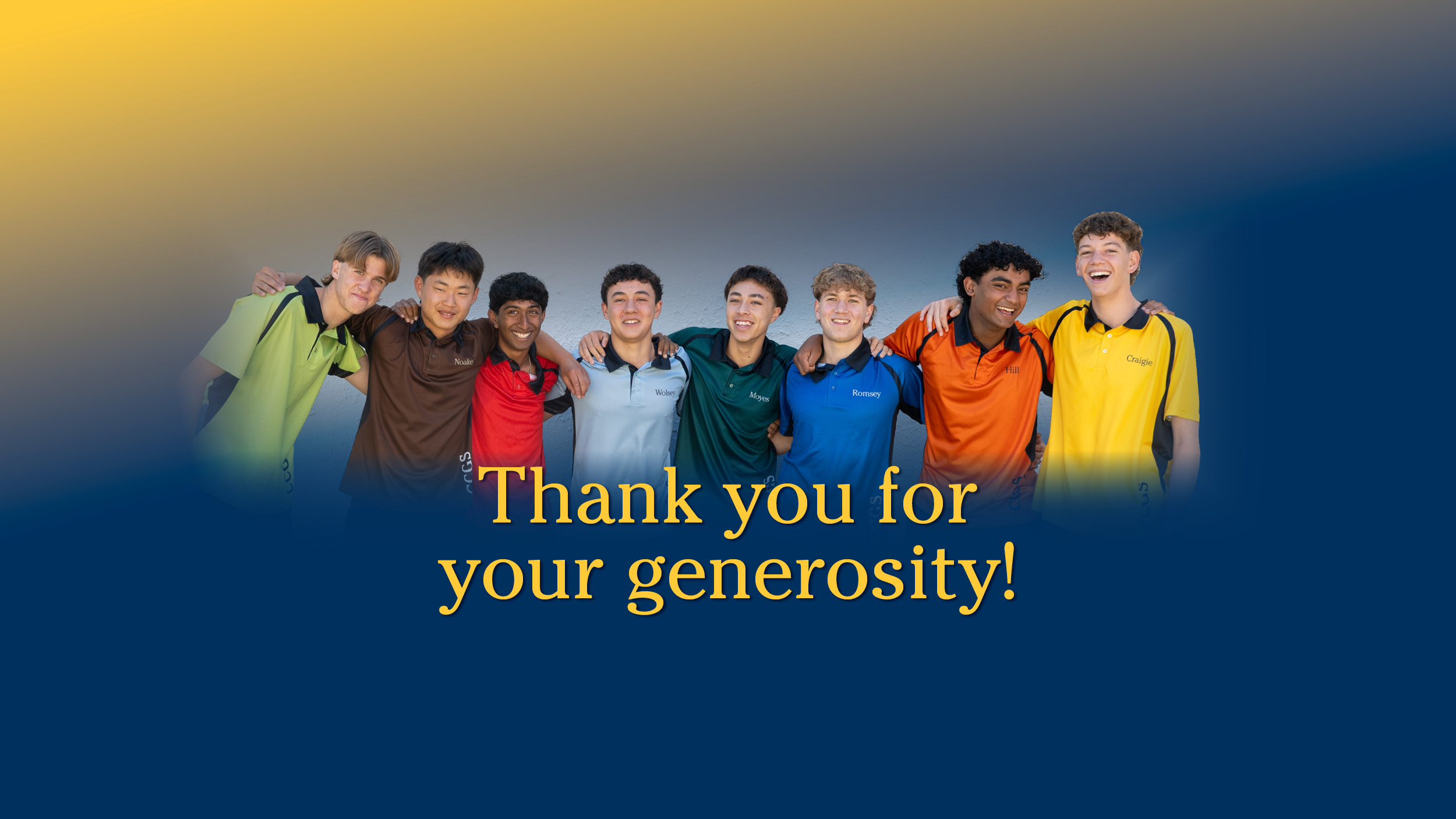 Thank you for your generosity!